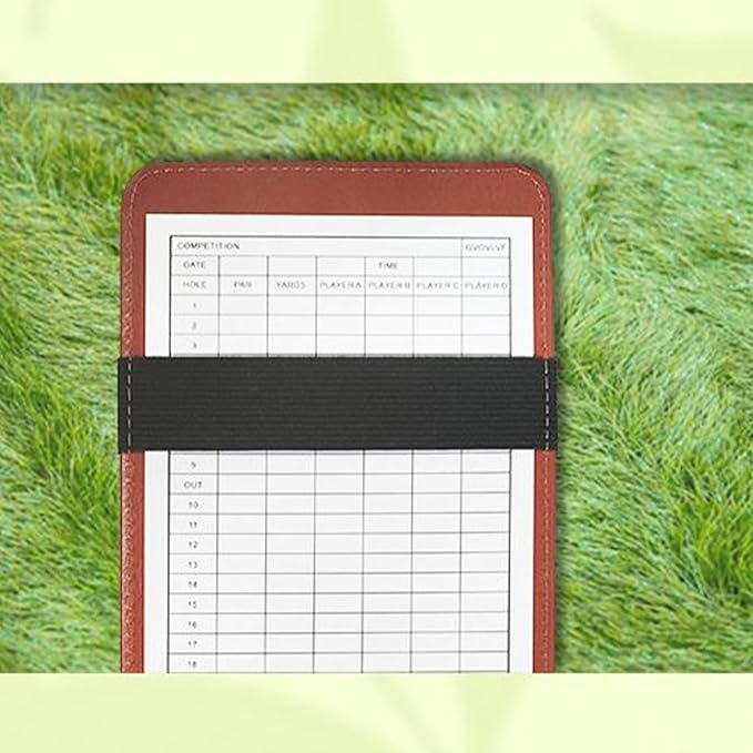 Golf Scorecard Holder,Portable Score Display Notebook for Practice Training Indoor Home Backyard Sports Club Recreation Competition Entertainment Simulation