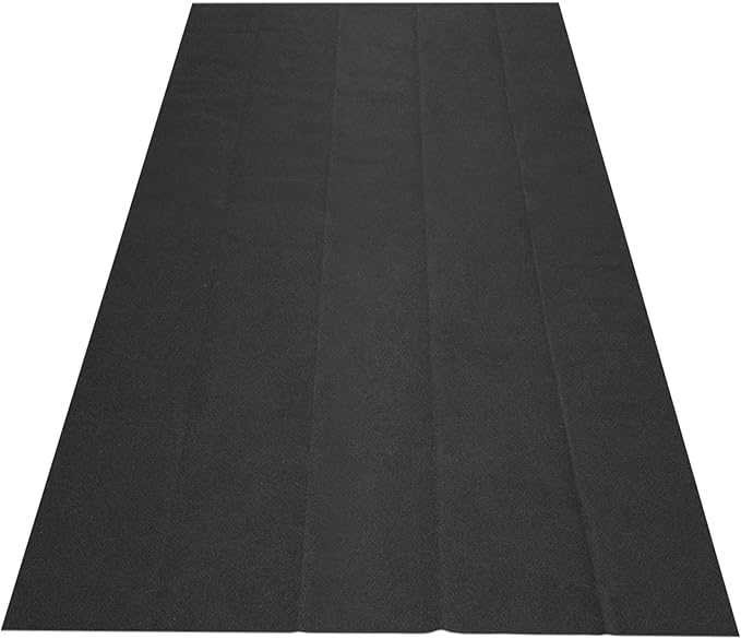 AutoFloorGuard AFG8018 17 Foot x 7.3 Foot Golf Cart Medium Size Garage Carpet Containment Mat with Stay-Put Corners and Anti-Slip Backing, Black