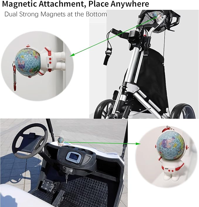 Golf Tee Holder, Astronaut-Shaped Golf Tee Holder and Phone Stand, Fun Golf Accessories for Men and Women, Stylish Golf Bag Accessory and Golf Gift
