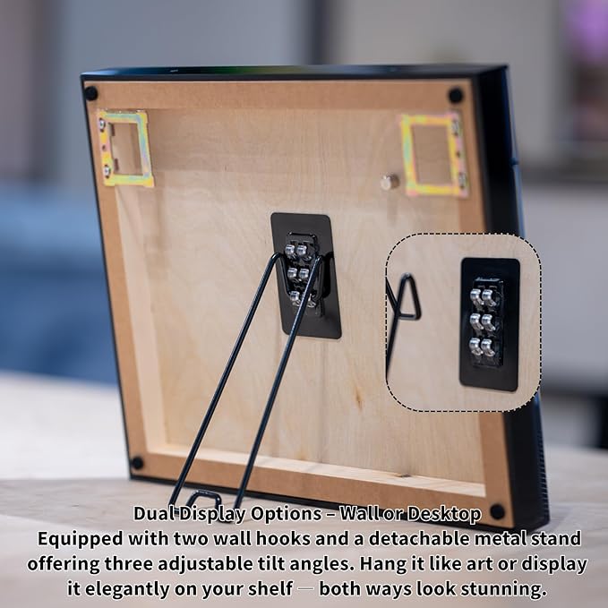 One-Shot Victory Golf Ball Display Frame – Acrylic Case with External Ball Mount, Custom Photo & Nameplate, Babyblue Suede Mat, Elegant Golf Keepsake Gift