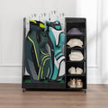 CHARMMA Golf Bag Organizer for Garage, Premium Wooden Golf Clubs Storage Rack Fit 2 Golf Bags, Golf Trunk Organizer for Car Garage Club Shed Basement,35.50x18.00x40.00in