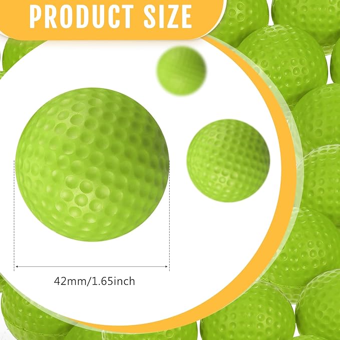 Junkin 80 Pcs Foam Golf Balls Rubber Practice Balls Realistic Feel and Flight Sport Training for Indoor or Outdoor Backyard Golf Training