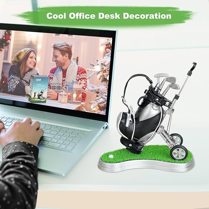 10L0L Golf Pen Holder Golf Club Pens Gift Set Race Souvenirs Unique Gifts for Golfer Fans Coworker Boss, Funny Home Office Decor Gadgets
