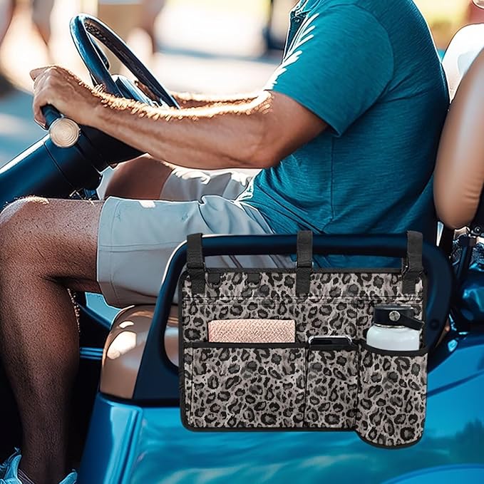 Fashion Golf Cart Rear Seat Organizer Lightweight Storage Bag Accessories for Club Car, Wheelchair and Walker