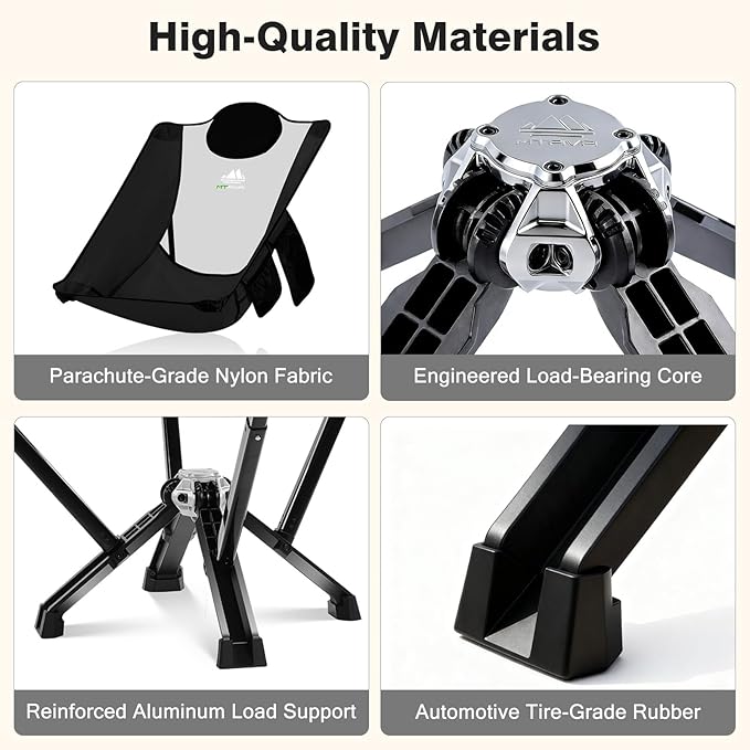 High-Back Folding Chair for Indoor & Outdoor Use — Comfortable Full Back Support for Long Sitting, Stable Aluminum Frame, Easy Setup, Portable Chair for Home, Camping, RV & Relaxation
