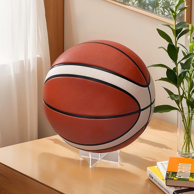 Acrylic Ball Holder 3-Pack, Small Size for Baseball, Softball & Golf Ball; Medium & Large Size for Basketball, Soccer, Volleyball; Horizontal Size for Rugby and Football