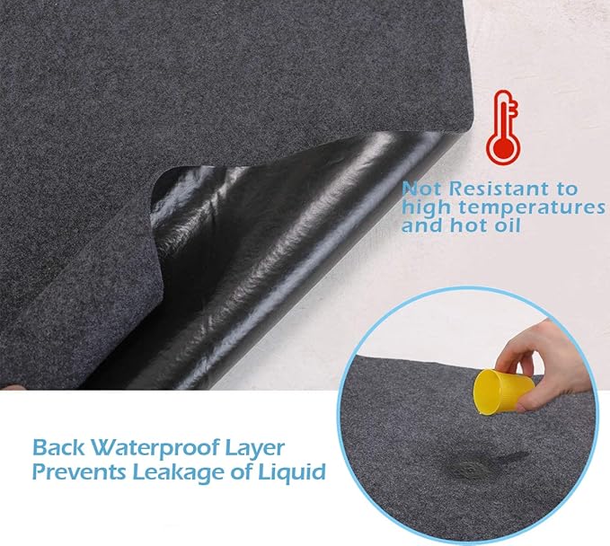 Garage Floor Matting 6.6x8.5 Feet Oil Absorbent Large Rubber Mat Waterproof Rubber Backing Layer Golf Cart Garage Mat Protects Floor from Spills Stains Oil Drip Pan for Under Car (6.6x8.5 Feet)