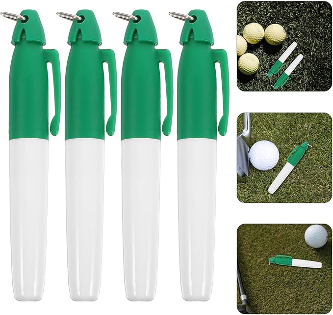 4pcs Golf Ball Marker Pen Plastic Drawing Marking Tool for Golf Ball Line Alignment Green Use Golfing Supply
