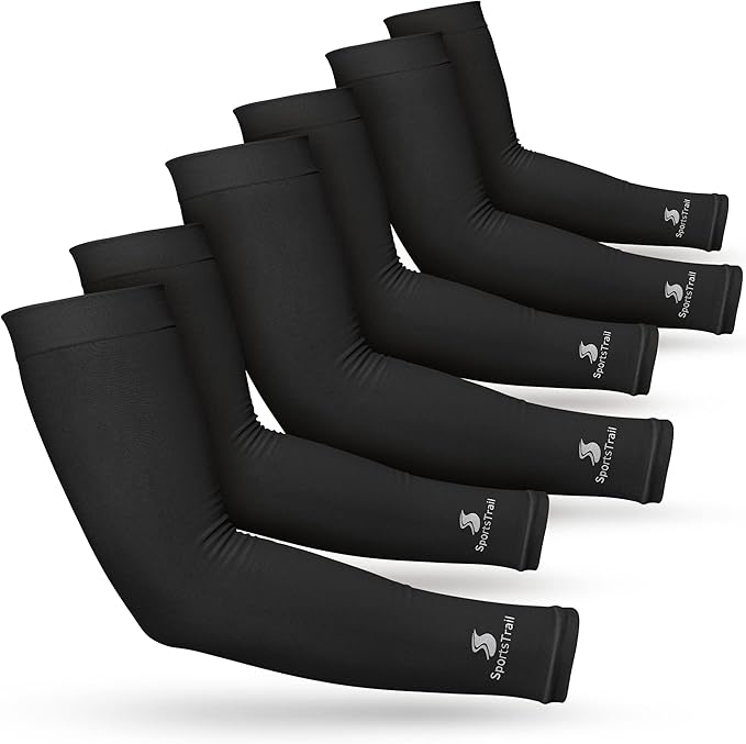 SportsTrail Cooling Arm Sleeves for Men & Women – Breathable, UV Sun Protection, Sports Arm Sleeves for Women, Men & Youth