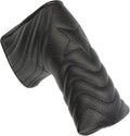 4pcs or 1pc Golf Club Head Covers for Woods, Driver, Fairway, Hybrid – Premium PU Leather with Interchangeable Tags & Magnetic Blade and Mallet Putter Covers