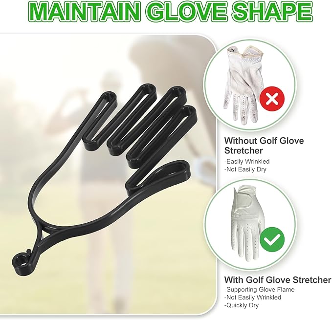 PATIKIL Golf Gloves Stretcher,Plastic Keeper Support Rack Holder Dryer Hanger Frame with Hanging Hooks