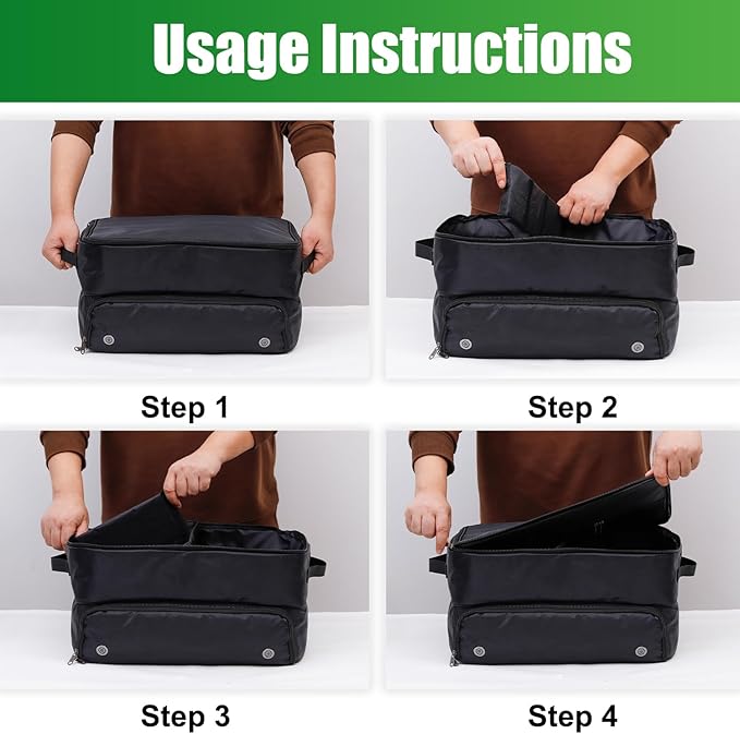 2 Layer Golf Trunk Organizer, Golf Gifts for Men with Separate Ventilated Compartment,Waterproof Car Trunk Locker for Balls, Tees, Clothes, Gloves, Accessories, Golfer Gifts
