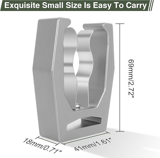 JIAYAN Magnetic Holder for Golf Cart Aluminum Alloy & Stainless Steel Clip Equip with Loop Strap Fit for Golfing, Fishing, Grilling, Camping Golf Accessory for Golf Lovers (Silver)