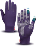 Aegend Lightweight Winter Gloves for Men Women, Warm Running Gloves Touchscreen Thermal Glove Liners for Cold Weather Driving, Cycling & Hiking, Non-Slip, Elastic Cuff, Stretchy, Durable