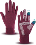 Aegend Lightweight Winter Gloves for Men Women, Warm Running Gloves Touchscreen Thermal Glove Liners for Cold Weather Driving, Cycling & Hiking, Non-Slip, Elastic Cuff, Stretchy, Durable