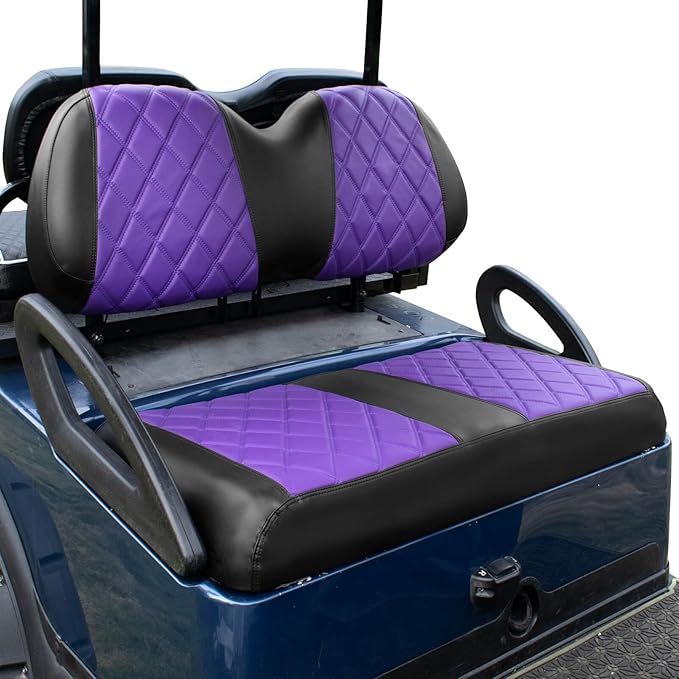 NOKINS Golf Cart Diamond Seat Covers Kit, Fit for Club Car Precedent OEM Standard Front Seat Cushion, Golf Cart Vinyl Seat Cover, No Nails Required