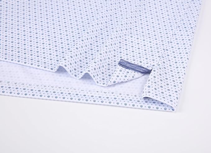 Alex Vando Mens Golf Shirt Moisture Wicking Classic Print Golf Shirts for Men
