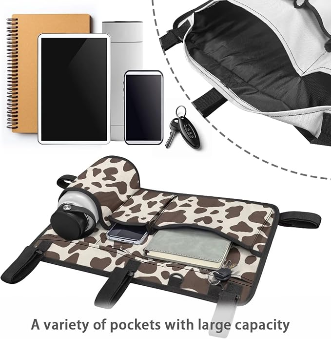 Golf Cart Rear Seat Organizer Storage Bag Large Capacity Golf Cart Accessory for Club Car, Wheelchair and Walker
