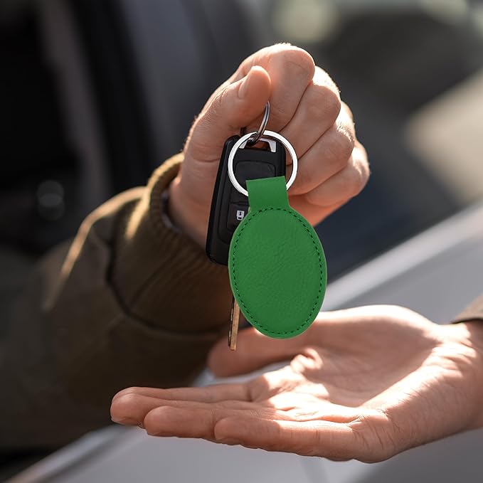 LaserGram Oval Keychain, Sunflowers, Personalized Engraving Included