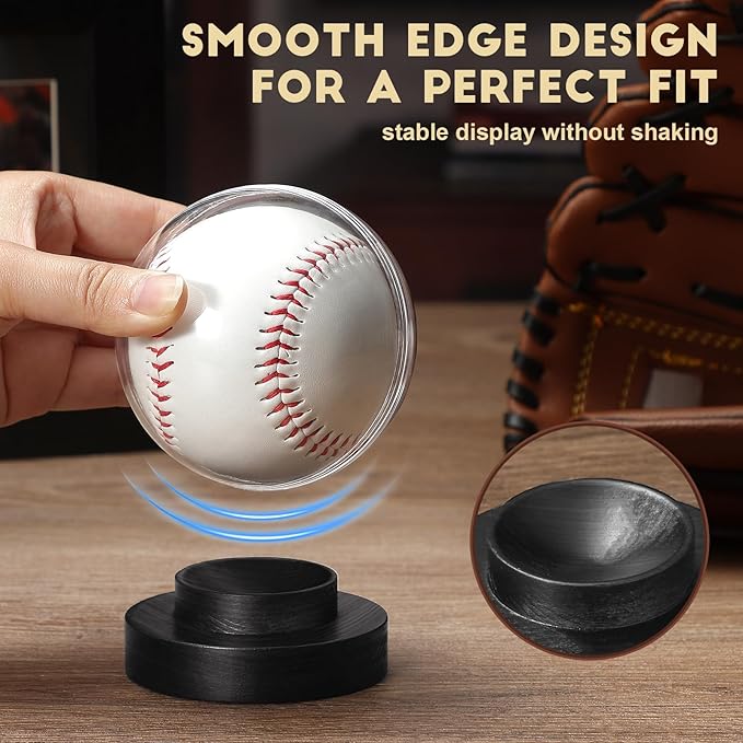 Baseball Display case Round Black