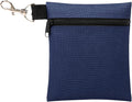 BuyAgain Golf Tee Pouch, 5.62 X 6.87 Inch Professional Zipper Golf Tee/Ball Pouch Bag with Metal Lobster Claw Clip