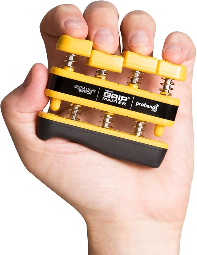 Prohands Gripmaster Hand Exerciser, Finger Exerciser (Hand Grip Strengthener), Spring-Loaded, Finger-Piston System, Isolate & Exercise Each Finger