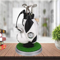 Golf Gift Golf Pens Holder, Golf Bag Holder with 3 Pieces Aluminum Pen Golf Bag Pencil Holder for Men