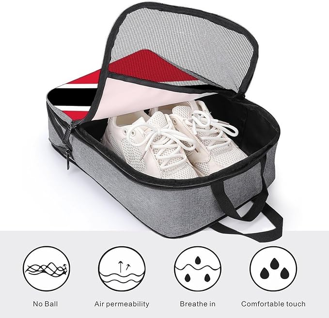 Portable Travel Shoe Packing Bag for Gym Dust-Proof Storage Shoe Travel Bag Trinidad And Tobago Flag Reusable Sneaker Bags