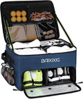 Golf Trunk Organizer, Waterproof Car Golf Locker with Separate Ventilated Compartment for 2 Pair Shoes, Golf Storage for Balls, Tees, Cap, Clothes, Gloves, Accessories, Gifts for Men, Women