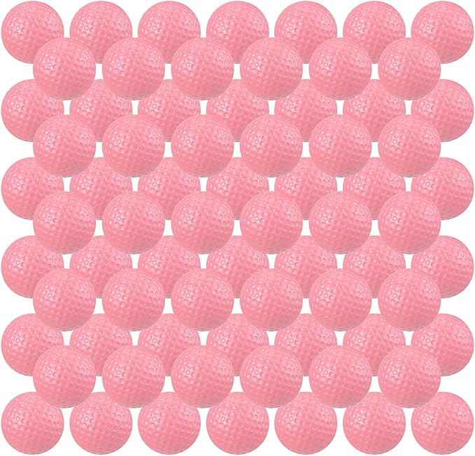 Junkin 80 Pcs Foam Golf Balls Rubber Practice Balls Realistic Feel and Flight Sport Training for Indoor or Outdoor Backyard Golf Training
