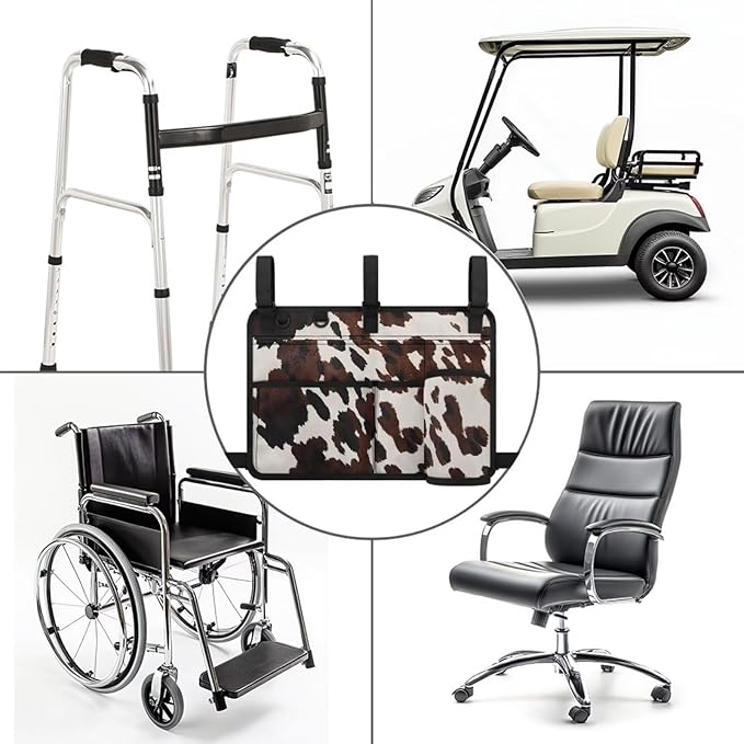Golf Cart Rear Seat Organizer Storage Bag Large Capacity Golf Cart Accessory for Club Car, Wheelchair and Walker