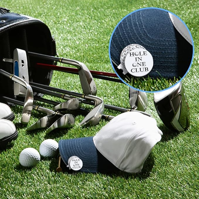 Men Golf Ball Marker with Magnetic Hat Clip, Funny Golf Accessories Gifts for Men, Novelty Birthday Gifts for Male Golfer Fan