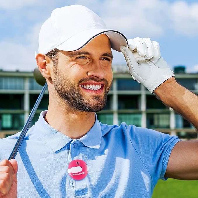 Frienda Golf Score Counter Mini Golf Stroke Counter with One Touch Reset and Simple Attachment to Scorekeeper Glove in