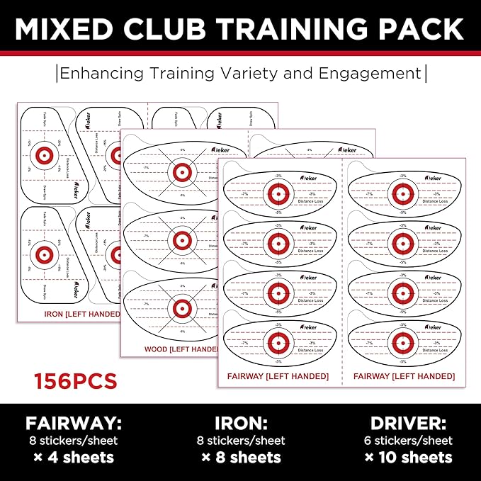 Golf Impact Tape - High-Resolution Strike Stickers for Iron, Wood & Fairway Clubs, Non-Residue, Swing Training Aid Impact Labels