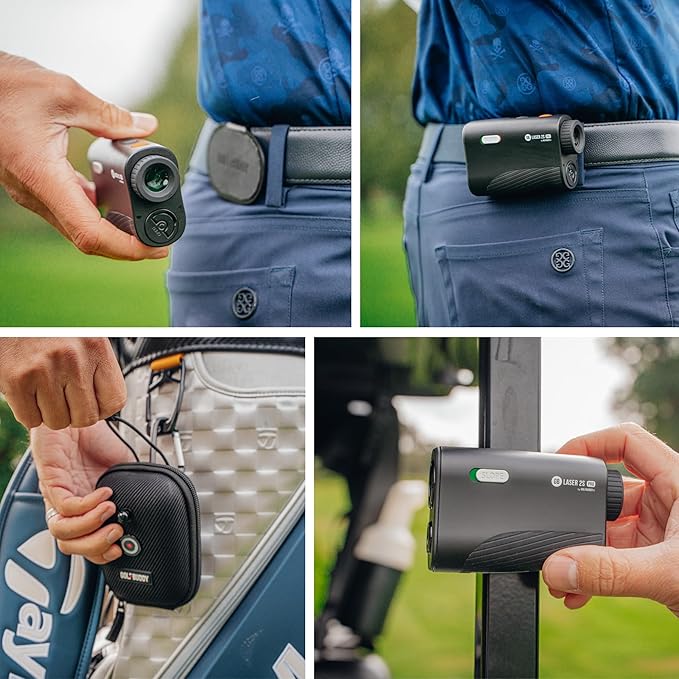 GOLFBUDDY 2S PRO Golf Range Finder with Slope, Measuring from The Cart, 1093 Yard Laser Rangefinder, Magnetic Mount, Pin Finder with Flag Pole Locking Vibration, One Click Scan Mode, Water Proof