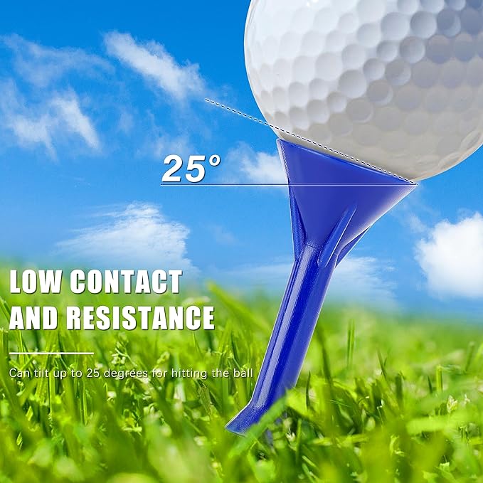 CHAMPKEY 3-1/4" Premium Plastic Golf Tees｜Excellent Durability and Stability Tees | Choose Between 25 Pack and 50 Pack