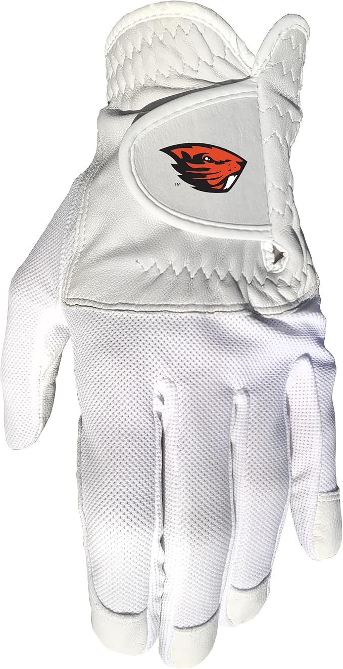 Team Golf NCAA Men's Left Hand Golf Glove, For Right Handed Players, One Size, Includes Removable Double-Sided Magnetic Ball Marker