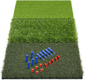 SAPLIZE Foldable Heavy-Duty Golf Hitting Mat with 10mm EVA Backing for Indoor/Outdoor Swing & Chipping, Golf Accessories & Gift for Men & Women