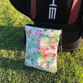 Golf Valuables Pouch,Golf Bag Pouch with Drawstrings Leather Tee Pouchs Bag for Men Women