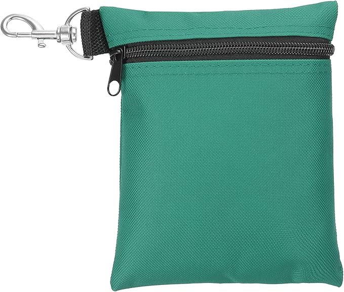 PATIKIL Golf Tee Pouch, Zipper Golf Ball Bag with Metal Lobster Claw Clip for Men Women Valuables Holder