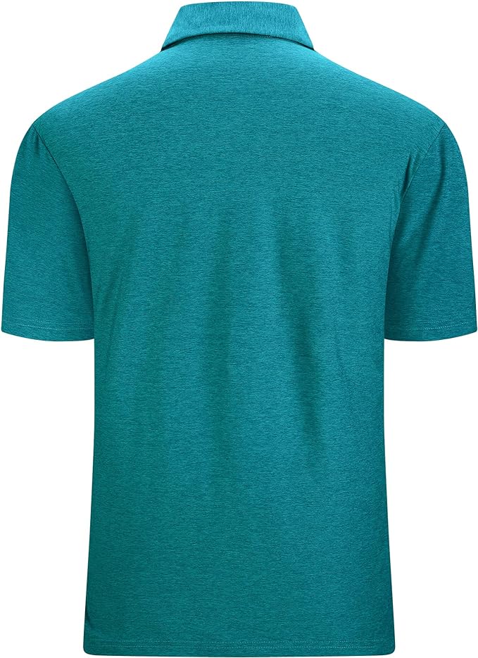 Alex Vando Mens Golf Shirt Moisture Wicking Quick-Dry Short Sleeve Casual Polo Shirts for Men