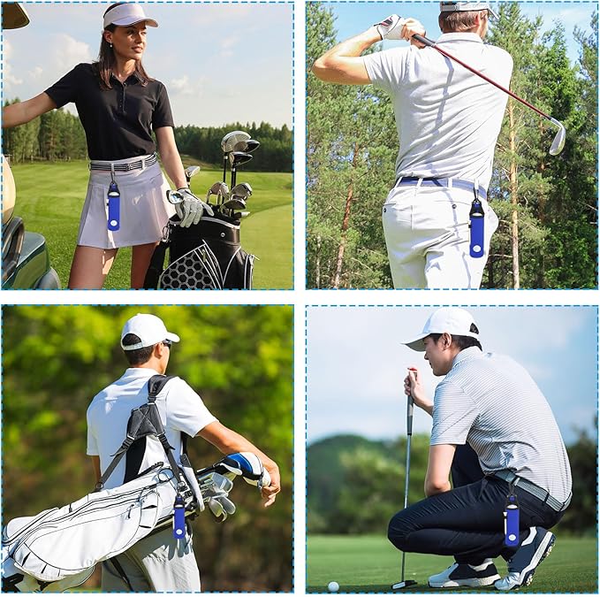 PATIKIL Golf Ball Carry Bag, Golf Tee Holder Pouch Portable Neoprene Golf Ball Holder with Clip for Men and Women Storage Gifts