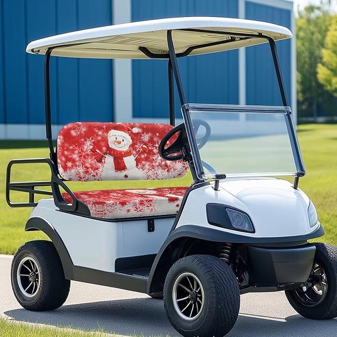 Golf Cart Seat Covers, Universal Fit & Nonskid Bottom Fits for Club Car 2 Person Seats Golf Carts