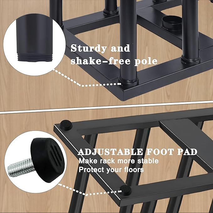 Boot Rack Organizer Tall Boots Boot Storage Free Standing Shoe Racks Black Metal for Dorm Room, Closet, Entryway, Bedroom for 4 Pairs With Multifunctional Portable Dryer 600W(54.1*50.2*30)