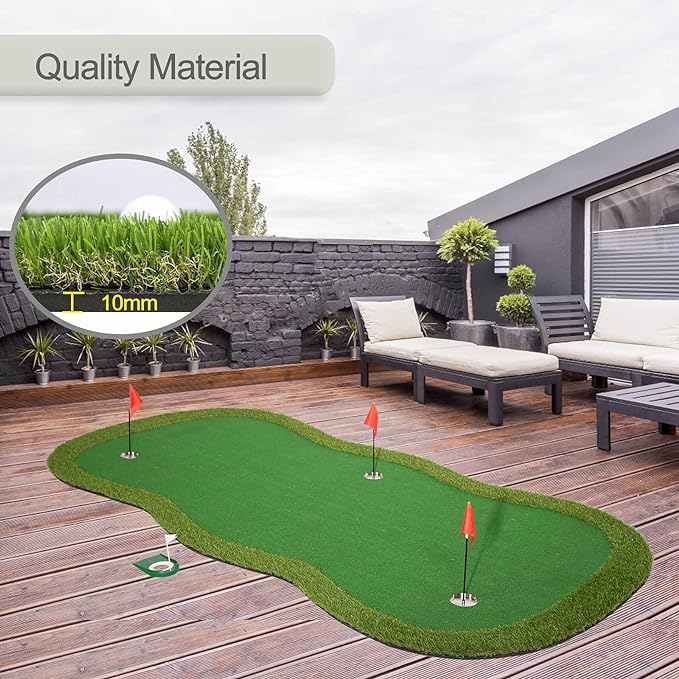 Golf Putting Green, Practice Putting Green Mat, Large Professional Golfing Training Mat for Indoor Outdoor…