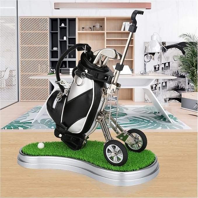 Golf Pen Holder Office Desk Decor Cool Unique Gift - Best Choice for Golf Love