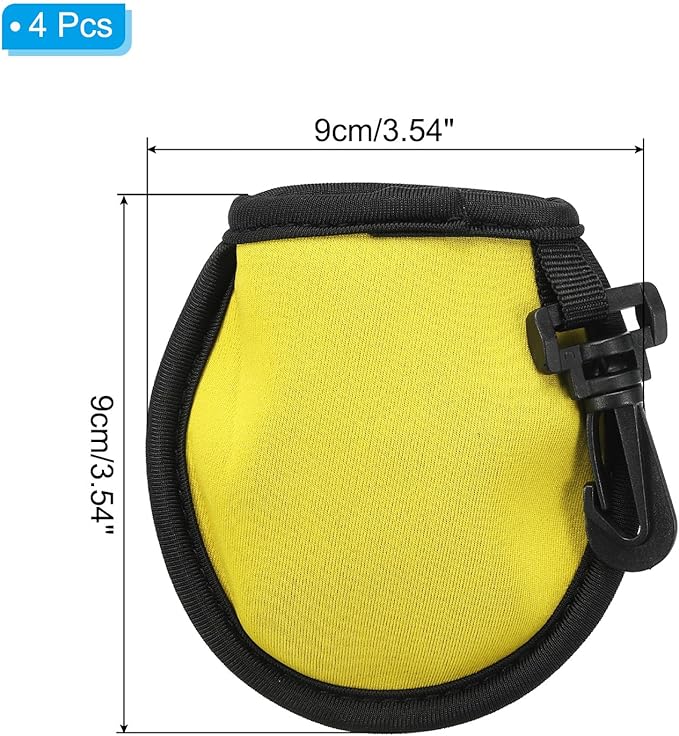 PATIKIL Golf Ball Washer Pouch, Portable Golf Balls Cleaner Pocket Bag with Hanging Clip for Men Golf