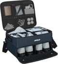 ANILD Golf Trunk Organizer, 2 Layer Golf Storage Case with Separate Ventilated Compartment for 2 Pair Shoes, for Balls, Tees, Clothes, Gloves, Accessories, Golfer Gifts
