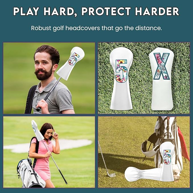 Tropics Club Head Cover - Premium Golf Club Protector - Headcover for Odyssey | Essential Golf Accessories for Men with Premium Club Protection | Funny Golf Accessories for Men