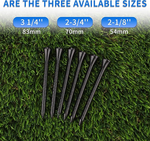 100pcs Personalized Golf tees, Printed with Your Name or Text Logo. Customized Black Wooden Golf tees, 3 1/4 inches, Personalized Golf Gifts